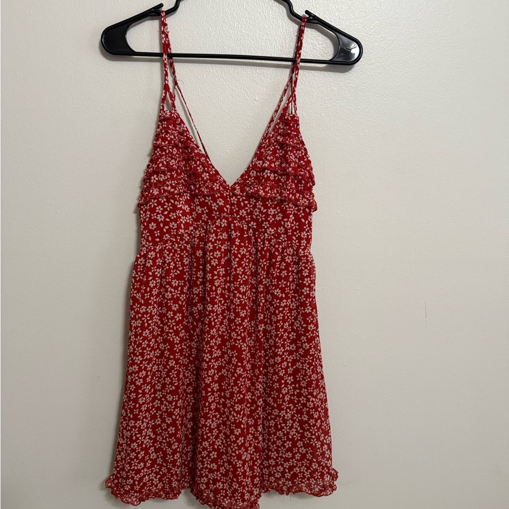 Trixxi Red and White Spaghetti Strap Sundress